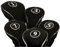 Black Golf Zipper Head Covers Driver 1 3 5 7 9 Fairway Woods Headcovers Metal Neoprene Traditional Plain Protective Covers Fits All Fairway Clubs