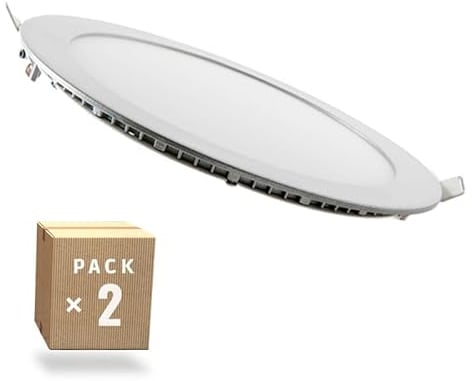 Pack 2 Placas LED 18W 1800Lm 4200ºK Circular 40.000H [JL-GP-LZ-3-M-W-PK2-AP] | Greenice