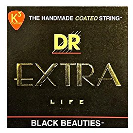 DR Strings BLACK BEAUTIES 9-46 Jeu de Cordes pour Guitare Electrique