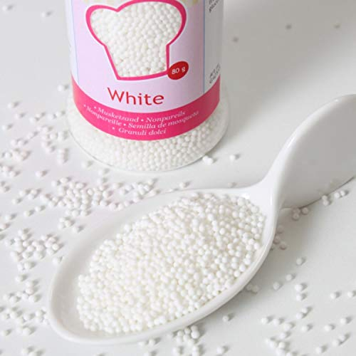 FunCakes Nonpareilles 2mm - Weiß - 80 gramm
