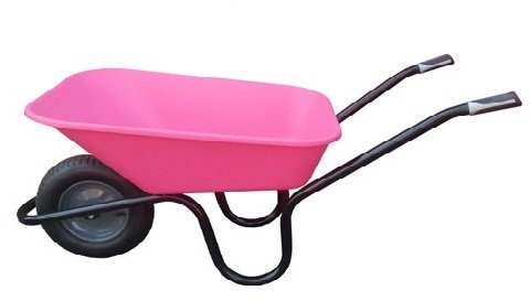 KetoPlastics WHEELBARROW 85 LITRE PLASTIC PAN MADE IN UK - PINK
