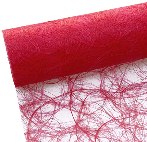 Deko AS GmbH Sizoweb Tischband rot 20 cm Rolle 25 Meter 64 009-R