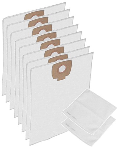 Spares2go Lot de 8 Sacs pour aspirateur NILFISK Alto Aero pour déchets humides et secs avec Filtre en polaire