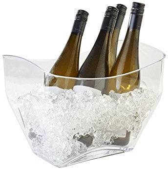 APS 36087 Wein-/Sektkühler, Flaschenkühler, 32 x 21,5 cm, Höhe 24,5 cm, 7 Liter, Kunstoff (MS), klar
