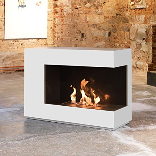 muenkel design loft.line - C-01 [Design Ethanol Kamin]: weiß (warm) - safety burner 290