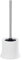 WENKO WC-Garnitur Basic, offener Toilettenbürstenhalter für das Badezimmer, inkl. Toilettenbürste, aus mattiertem Kunststoff, Maße (B/T x H): Ø 14 x 38 cm, Weiß