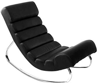 Miliboo Design-Sessel Schaukelstuhl Taylor Schwarz