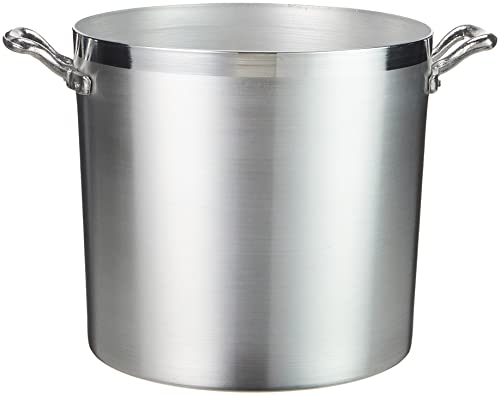 Pentole Agnelli FAMA328 Family Cooking Cylindrical Casserole, in BLTF Aluminium, Poignées, 15 litres, Silver