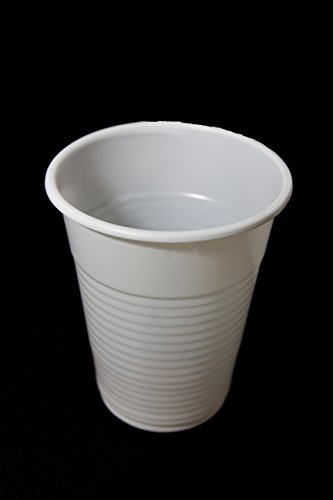 100 White Plastic 7oz Disposable Cups Drinking Glass Vending Style