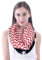 Lina & Lily Damen Loop Schal mit Stern-Print (Dunkelblau Rot Weiß - Chevron)