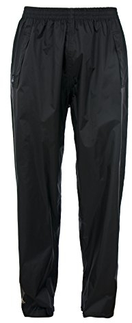 Trespass Qikpac Pant, Black, XXXL, Kompakt Zusammenrollbare Wasserdichte Regenhose mit 3 Taschenöffnungen für Damen und Herren / Unisex, XXX-Large / 3XL / 3X-Large, Schwarz
