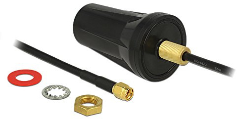 DELOCK ISM 433 MHz Antenne SMA Stecker 2 dBi omnidirektional schwarz Dachmontage Outdoor