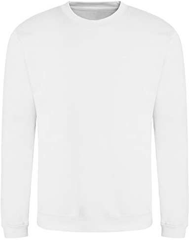 AWDis Herren Sweat Sweatshirt, Weiß (Arctic White ARW), XL