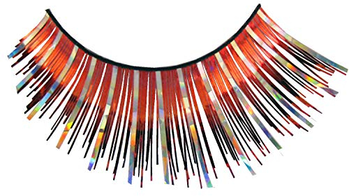 EULENSPIEGEL Wimpern holographisch rot/silber