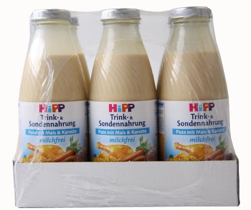 Hipp Trink- u. Sondennahrung Pute mit Mais & Karotte, 500 ml - ohne Milch - 12 Flaschen