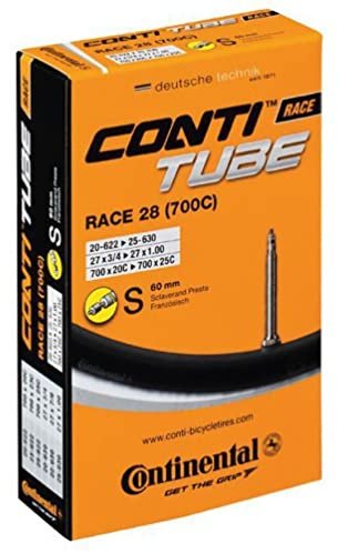 Continental Cámara Carretera Race 700x20-25 Válvula 60mm, Schwarz