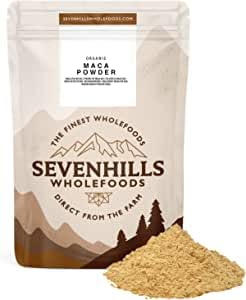 Sevenhills Wholefoods Bio Roh Maca Pulver 500g aus Peru | Gelb, Rot und Schwarz | Unterstützt Energie und Ausdauer | Vegan