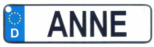 Albatros Mini-Autokennzeichen Namensschild Anne