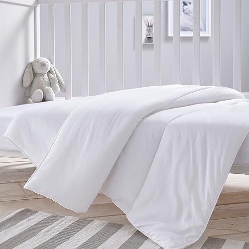Silentnight Piumino Anallergico per Lettino da 4 tog, Poliestere-Cotone, Bianco, Singolo, 150 x 120 x 3 cm