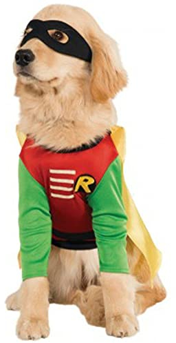 Rubies Offizielles Rubie s DC Comic Rotkehlchen Teen Titans Haustierkostüm, Superheldin, Geschenk, Größe S, Mehrfarbig, UK Halloween