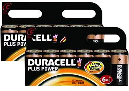 Duracell Plus Power BUN0035A, Größe C, 2 x 6 Stück