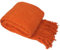 Home Soft Things Orangefarbene Überwurfdecke, gestrickter Tweed-Überwurf, 127 x 152 cm, gebranntes Orange, super weich, gemütlich, warm, bequem, atmungsaktiv, Überwurf für Wohnzimmer, Stuhl, Couch, Bett, Sofa, Schlafzimmer, Heimdekoration
