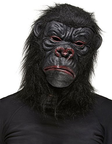 DEGUISE TOI Gorilla Vollgesichtsmaske für Erwachsene - Schwarz
