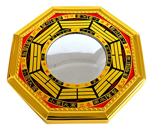 Feng Shui Bagua konvexe Spiegel Pakua W, mit rotem mxsabrina Armband SKU: j2347