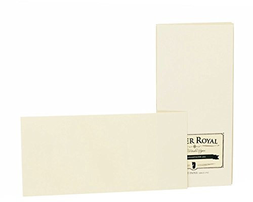 Rössler Papier 2051831008 - Einzelkartenpack DIN lang, 20 Stück, Paper Royal, gerippt, chamois