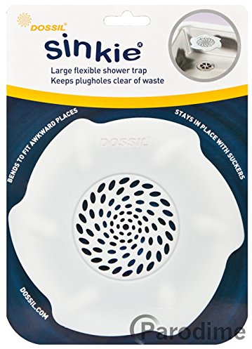 Eddingtons Dossil Sinkie-Trappola per Doccia Grande, Silicone, Bianco, Taglia Unica