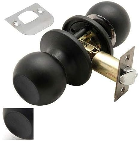 WOLFPACK LINEA PROFESIONAL - Pomo Puerta Sencillo Negro Para Pasillo