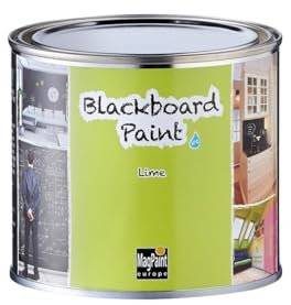 MagPaint Blackboard Paint - Lime Chalkboard Paint - Premium Water-Based - For Workplaces, Kitchens, Classrooms and Kids’ Bedrooms - 5m² Coverage, 0.5L