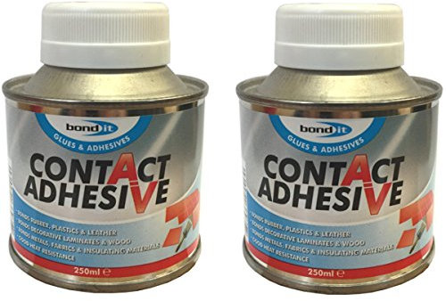 PACK OF 2) 250ml Bond it Contact Adhesive Rubber Plastic Metal Leather Wood strong Glue