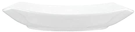 H&H 9546602 Piatto Quadrato New Bone China Fondo Cm 21 Arredo Tavola, Bianco