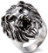 JewelryWe Herrenring Löwe Ring Herren: Biker Herren-Ring Edelstahl Löwenkopf Fingerring Band Bandring Vintage Punk Rock Gothic Schmuck Geschenk für Männer Größe 74
