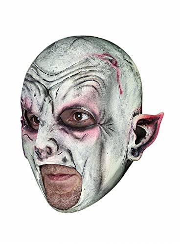 Kinnlose Vampir Nosferatu Maske des Grauens aus Latex - Erwachsenen Horror KostümVollmaske kinnfrei - ideal für Halloween, Karneval, Motto- & Grusel-Party