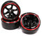 Integy RC Model Black Color 6 Spoke Wheel w/Outer Ring + Drift Tire (4) Set (O.D.=62mm)