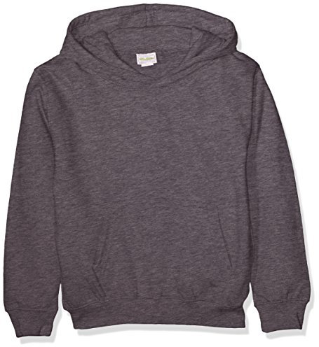 AWDis Boy's Kids Hoodie, Grey (Charcoal), X-Large