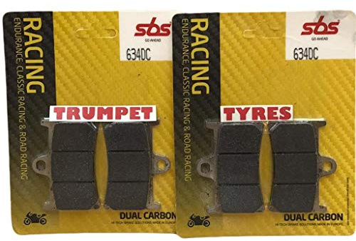 2X SBS Front Dual Carbon Performance Brake Pads Set For Yamaha OE Quality 634DC