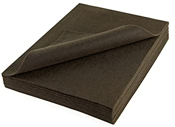 The Felt Store - Bastelfilz Filzzuschnitte in braun aus synthetischem Filz 26 Stück