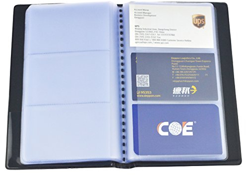 SAMYO Organiseur porte-cartes de visite capacité de 240 cartes Noir