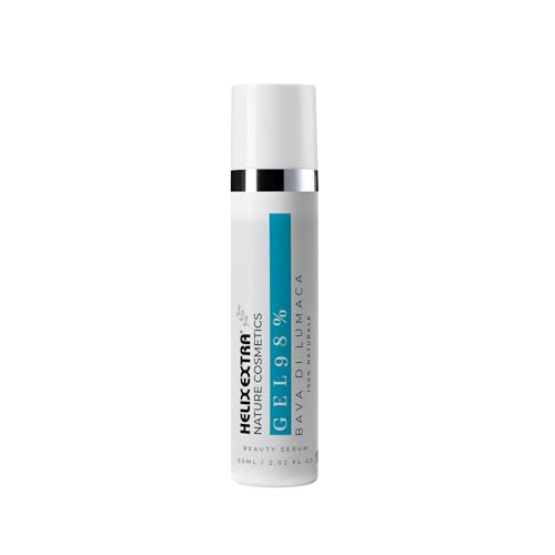 Helix Extra - Gel con 98% di Bava di lumaca - Idratante, Antirughe e Anti Macchie - Vitamina C, E - per Viso, Collo e Decolletè - Made in Italy