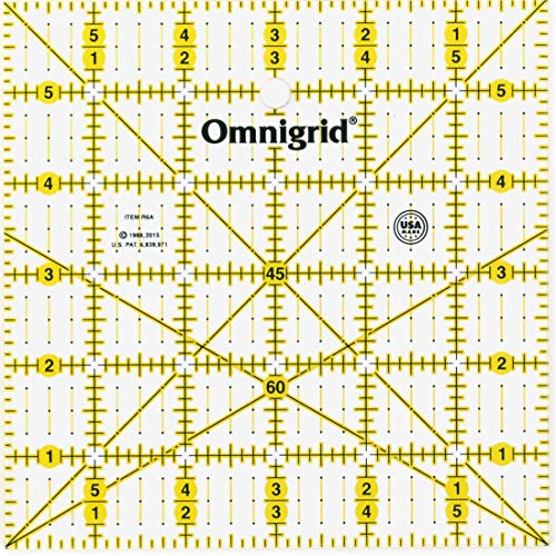 Prym Omnigrid 6 x 6 w/Angles Quilt-Lineale, Kunststoff, farblos, 5 mm
