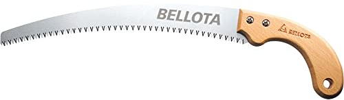 Bellota 4587-13 - Astsäge mit japanischer Zahnung - Gebogenes Blatt und Holzgriff mit Handschutz - Inklusive verstärkte Hülle