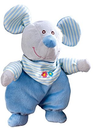 GLOREX 0 4633-1 - Kuscheltier zum Selberstopfen Maus Minky, aus hochwertigem Plüsch genäht, muss nur noch befüllt werden, mit Geburtsurkunde, 30 x 21.5 x 2 cm, Mehrfarbig