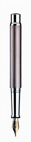 Otto Hutt design 04 Füllfederhalter 028-61970 – Füller mit hochwertiger Platin Beschichtung in der Farbe Sand matt – Federstärke F