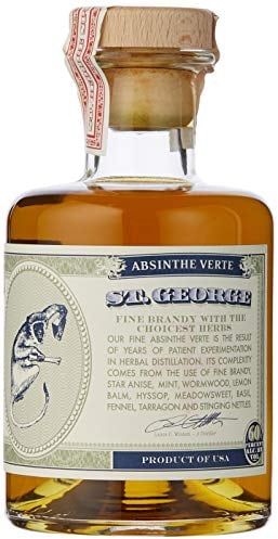 St. George Absinthe Verte, 20cl - 60 Percent ABV Hand-Crafted American Absinthe - Artisanal Spirit for Cocktails and More