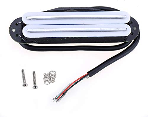 Musiclily Hot Rails Céramique Micro Humbucker Format Simple Bobine pour Guitare électrique Fender Strat Squier, Blanc
