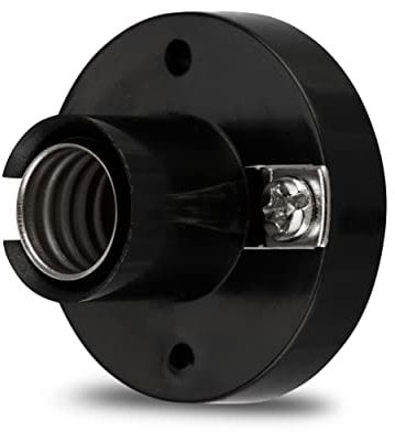 REV Fassung E10, Lampenfassung für Glühlampen bis 40W, 5 Stück, schwarz