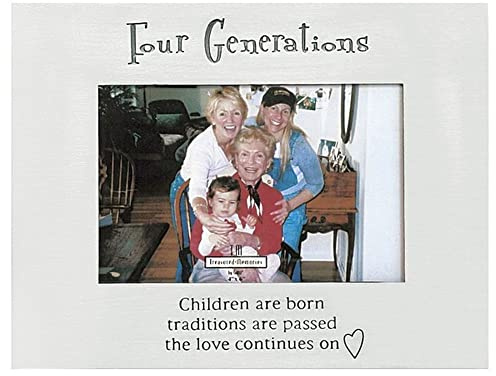Ganz Vier Generationen Bilderrahmen Family, silber